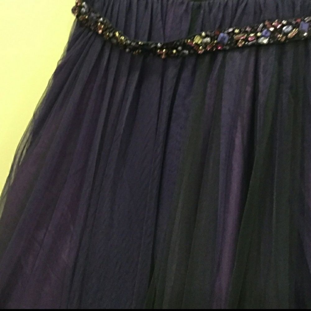 Ml Embellished -Waist -Ballet- Lengh Dress,Teal - Picture 5 of 8